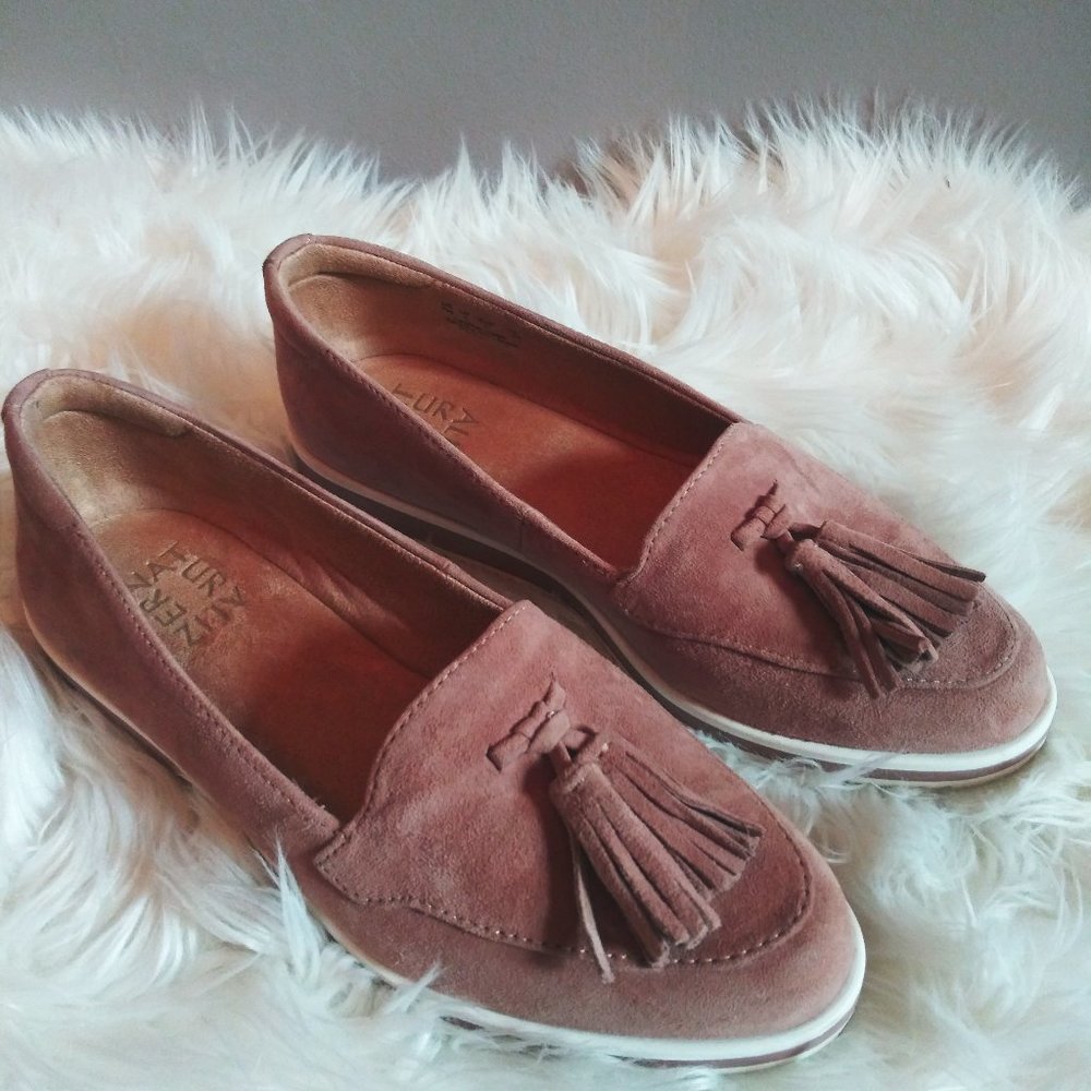 {NATURALIZER} Tan Beige Suede Loafer Sneaker